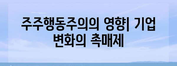 주주행동주의 이해하기 | 기업 지배구조에 미치는 영향