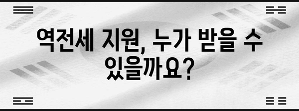 역전세 부담감 완화 - 적용요건과 유형별 지원 정보