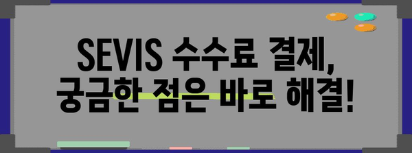 미국 학생 비자 Sevis 수수료 간편 지불 가이드