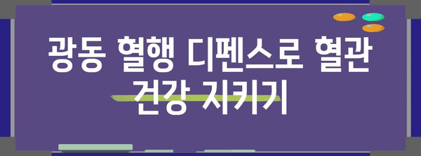 혈관 건강 지킴이 | 광동 혈행 디펜스