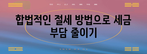 캐디를 위한 종합소득세 면탈 전략