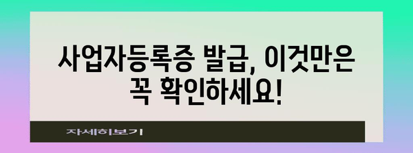 개인사업자 신고 주의 사항 | 필수 사항과 유의점 한눈에 보기