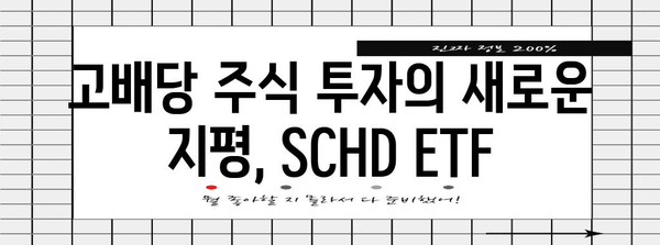 고배당 ETF SCHD | 성과와 투자 미래