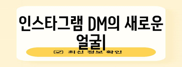인스타그램 DM의 새로운 얼굴