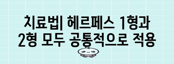 헤르페스 1형과 2형 차이점 | 원인, 증상, 치료법