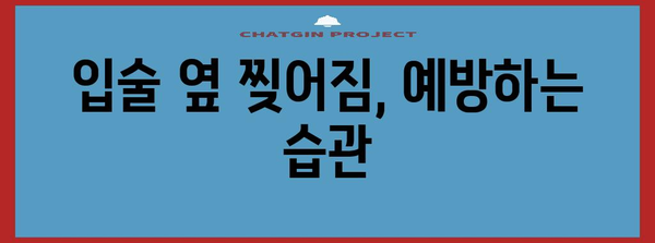 입술 옆 찢어짐 | 완전 치복 가이드