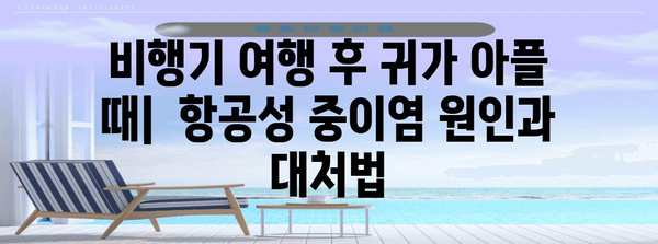 항공성 중이염 극복 | 귀마개 활용법과 원인 분석