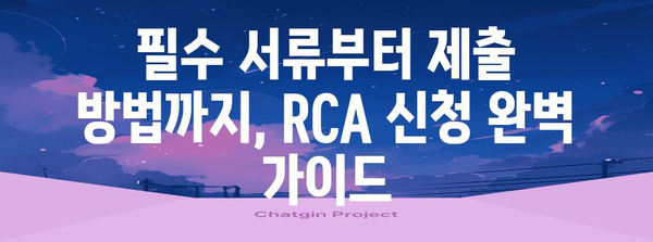 RCA 신청 쉽게 하기 가이드