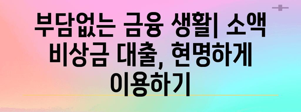 소액 비상금 대출 비교 완벽판 | 어떤 금융기관이 나에게 최적일까?