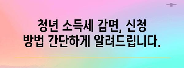 청년 소득세 감면 기한과 신청 안내 | 중소기업도 놓치지 마세요.