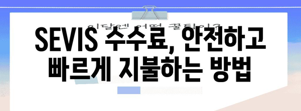 미국 학생 비자 Sevis 수수료 간편 지불 가이드