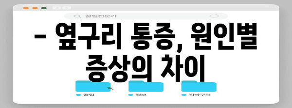 옆구리 통증 | 병원 방문이 필수적인 상황 파악