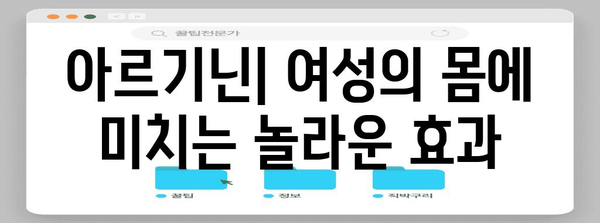 여성 건강 아르기닌 가이드 | 효능과 부작용