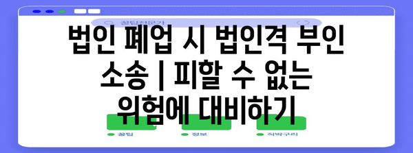 법인 폐업 시 법인격 부인 소송 | 피할 수 없는 위험에 대비하기